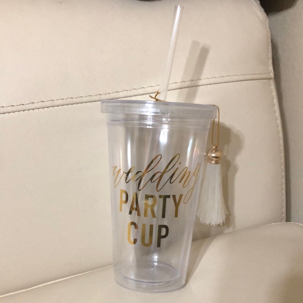 Clear Gold Wedding Party Cup